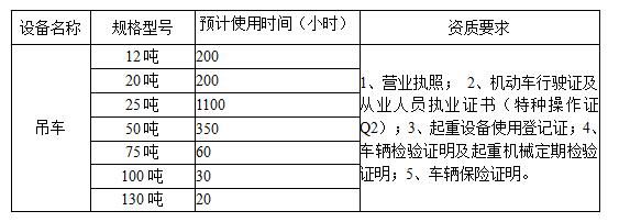 永利集团西昌矿业有限公司2024年吊车租赁竞价公告表格c3e91645 E7b5 42ea 902f 0fa1b00947a1